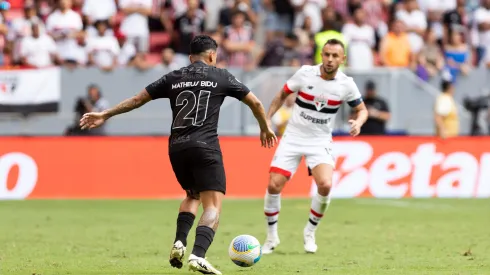 Matheus Bidu jogador do Corinthians durante partida contra o Sao Paulo no estadio Mane Garrincha pelo campeonato Brasileiro A 2024