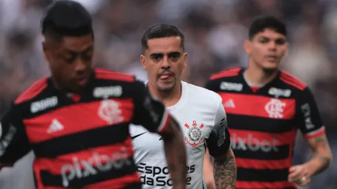 Fagner jogador do Corinthians durante partida contra o Flamengo na Neo Química Arena pelo Campeonato Brasileiro 2024. Foto: Ettore Chiereguini/AGIF