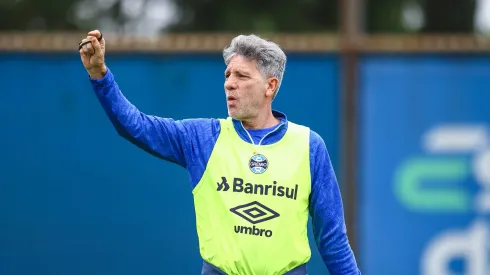 Renato durante treinamento de ontem (2). Foto: Lucas Uebel/Grêmio FBPA