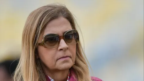SP - RIO DE JANEIRO - 11/08/2024 - BRASILEIRO A 2024, FLAMENGO X PALMEIRAS - Leila Pereira Presidente do Palmeiras durante partida contra o Flamengo no estadio Maracana pelo campeonato Brasileiro A 2024.