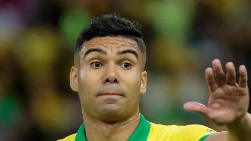 Casemiro durante partida da Seleção Brasileira na Copa América.