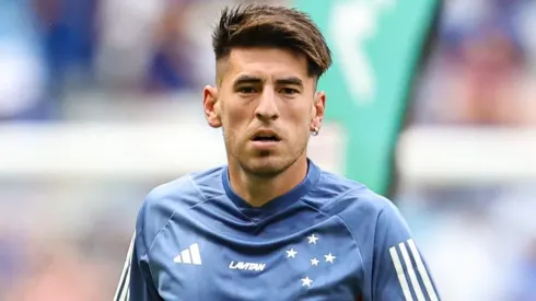 Lucas Villalba durante aquecimento antes da partida entre Cruzeiro e Tombense, no Mineirão, pelo Campeonato Mineiro.