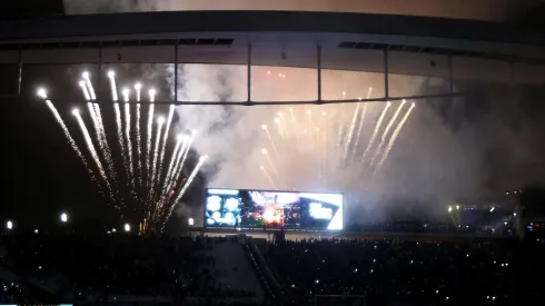 Torcida , fireworks during a game between Corinthians and Fluminense at the Neo Quimica Arena in Sao Paulo, Brazil, Copa do Brasil, photo: fernando roberto/spp Fernando Roberto/SPP PUBLICATIONxNOTxINxBRAxMEX Copyright: xFernandoxRoberto/SPPx spp-en-FeRo-fluxti02