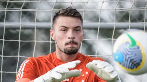 Grando durante treino na Toca da Raposa. Foto: Gustavo Aleixo/Cruzeiro