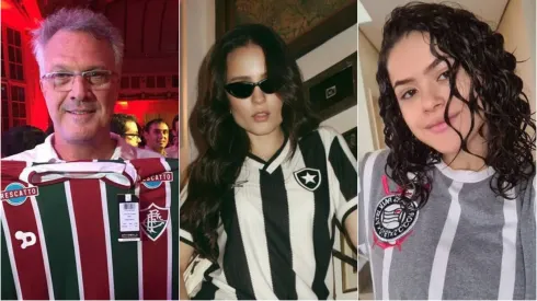 Os times de coração de Pedro Bial, Larissa Manoela e Maísa. Foto: Reprodução/Instagram