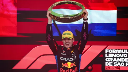 Verstappen no pódio do GP de São Paulo