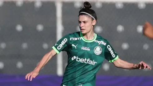 Bruna Calderan, jogadora do Palmeiras durante partida contra a Ferroviária no Paulistão Feminino 2024
