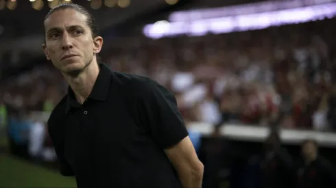 Filipe Luis tecnico do Flamengo durante partida contra o Atletico-MG. Foto: Jorge Rodrigues/AGIF