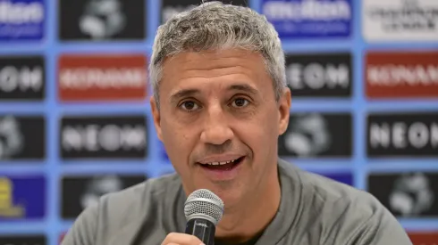 Hernán Crespo em entrevista coletiva na AFC Champions League em 2022. Foto: Noushad Thekkayil
