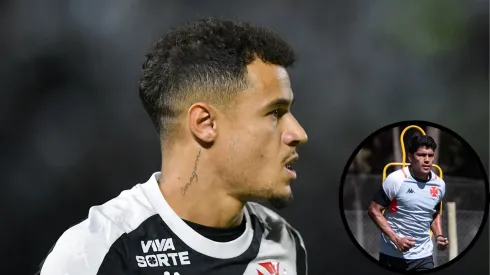 Rafael Paiva testou Robert Rojas de lateral-direito e Coutinho como armador nos treinos do Vasco para jogo contra Inter - Fotos: Thiago Ribeiro/AGIF e Divulgação/CRVG