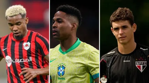 Thiago Mendes, Oscar e Wendell no São Paulo – Fotos: Al Rayyan, Lucas Ribeiro/CBF e Arquivos São Paulo FC