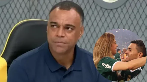 Denílson lançou sua opinião sobre saída de Dudu do Palmeiras - Fotos: Reprodução/Band e César Greco/Ag. Palmeiras