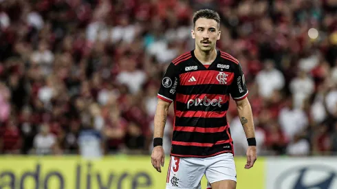 Leo Ortiz jogador do Flamengo durante partida contra o Palestino. Foto: Thiago Ribeiro/AGIF