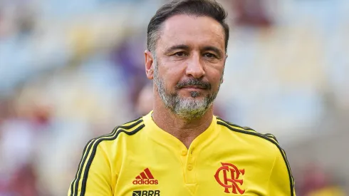 Vítor Pereira durante partida entre Flamengo e Portuguesa-RJ, pelo Campeonato Carioca 2023