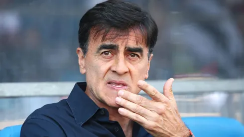 Gustavo Quinteros quando dirigia o Colo Colo na final da Copa Chile 2023, contra o Magallanes. Foto: Alex Diaz/Photosport/IMAGO