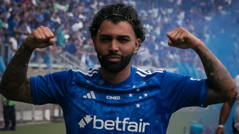 Gabigol em sua apresentação no Cruzeiro. Foto: Fernando Moreno/AGIF