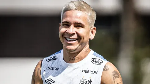 Soteldo em treinamento no CT Rei Pelé, em 2023. Foto: Raul Baretta/SFC