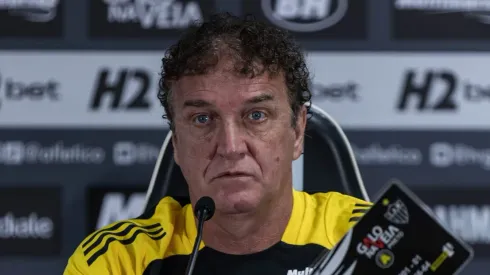 Cuca durante sua apresentação no Galo. Foto: Pedro Souza/Atlético