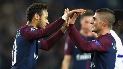 Verratti e Neymar já atuaram juntos - Foto: Dean Mouhtaropoulos/Getty Images.