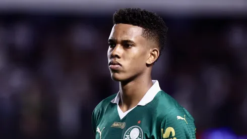 Estevão jogador do Palmeiras durante partida contra o Portuguesa no estádio Arena Allianz Parque pelo campeonato Paulista 2025. Foto: Ettore Chiereguini/AGIF