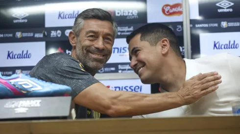 Pedro Martins e Caixinha juntos – Foto: Reinaldo Campos/AGIF.