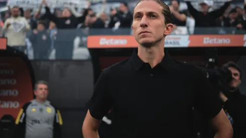 Filipe Luís técnico do Flamengo durante partida contra o Corinthians no estádio Arena Corinthians pelo campeonato Copa Do Brasil 2024. Foto: Ettore Chiereguini/AGIF