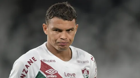 RJ – RIO DE JANEIRO – 29/01/2025 – CARIOCA 2025, BOTAFOGO X FLUMINENSE – Thiago Silva jogador do Fluminense durante partida contra o Botafogo no estadio Engenhao pelo campeonato Carioca 2025. Foto: Thiago Ribeiro/AGIF