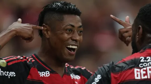 Bruno Henrique comemorando gol diante do Botafogo. Foto: Fernando Torres/AGIF