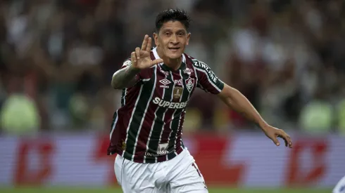 RJ – RIO DE JANEIRO – 22/11/2024 – BRASILEIRO A 2024, FLUMINENSE X FORTALEZA – German Cano jogador do Fluminense comemora seu gol durante partida contra o Fortaleza no estadio Maracana pelo campeonato Brasileiro A 2024. Foto: Jorge Rodrigues/AGIF