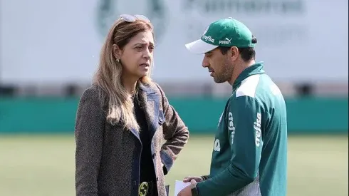 Leila e Abel Ferreira no Palmeiras. Foto: Cesar Greco/Palmeiras