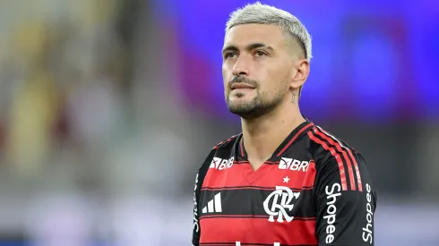 Arrascaeta jogador do Flamengo durante partida contra o Vasco. Foto: Thiago Ribeiro/AGIF