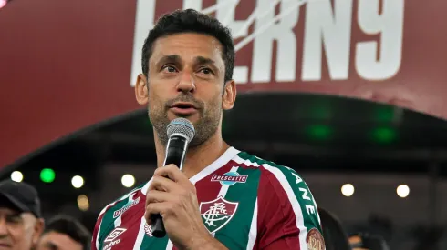 RJ – Rio de Janeiro – 09/07/2022 – BRASILLEIRO A, FLUMINENSE X CEARA – Fred jogador do Fluminense recebe homenagem apos partida contra o Ceara no estadio Maracana pela decisao do campeonato Brasileiro A 2022. Foto: Thiago Ribeiro/AGIF