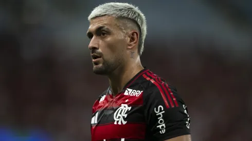 Arrascaeta em partida pelo Flamengo. Foto: Jorge Rodrigues/AGIF