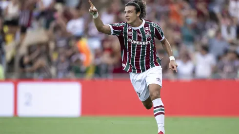 Agustín Canobbio comemorando pelo Fluminense no Cariocão – Foto: Jorge Rodrigues/AGIF