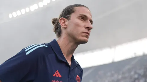 Filipe Luís sob comando do Flamengo. Foto: Thiago Ribeiro/AGIF