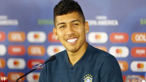 Roberto Firmino durante entrevista coletiva na Fonte Nova, durante a Copa América de 2019.