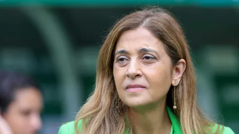 SP – SAO PAULO – 09/04/2023 – PAULISTA 2023, PALMEIRAS X AGUA SANTA – Leila Pereira presidente do Palmeiras antes da partida entre Palmeiras e Agua Santa no estadio Arena Allianz Parque pelo campeonato Paulista 2023. Foto: Marcello Zambrana/AGIF