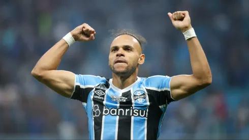 Braithwaite em partida pelo Grêmio. Foto: Luis Felipe Amorin/AGIF