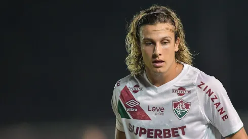 Canobbio jogador do Fluminense durante partida contra o Portuguesa Rio no estádio Luso Brasileiro pelo campeonato Carioca 2025. Foto: Thiago Ribeiro/AGIF