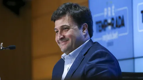 Alberto Guerra presidente do Grêmio durante em coletiva de imprensa realizada no Arena do Grêmio.