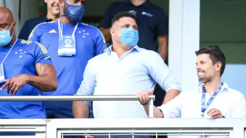 Ronaldo Fenomeno antes da partida contra o URT no estádio Independência pelo campeonato Mineiro 2022. Foto: Fernando Moreno/AGIF