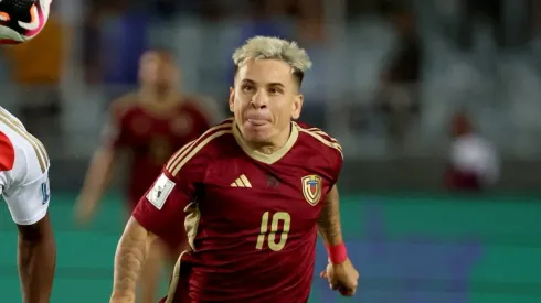 Soteldo durante partida da Venezuela