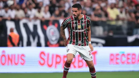 Renato Augusto, jogador do Fluminense, durante partida contra o Corinthians no estadio Arena Corinthians pelo campeonato Brasileiro A 2024. Foto: Ettore Chiereguini/AGIF