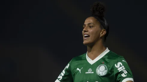 SP – BARUERI – 22/03/2025 – BRASILEIRO FEMININO 2025, PALMEIRAS X BRAGANTINO – Amanda Gutierres jogadora do Palmeiras durante partida contra o Bragantino no estadio Arena Barueri pelo campeonato Brasileiro A 2025. Foto: Anderson Romao/AGIF