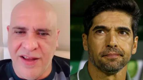 Goleiro critica postura de Abel Ferreira após empate com o Botafogo pelo Brasileirão. FotoxFoto: Marcos (Reprodução); Abel (AGIF)