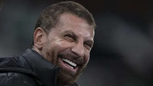 Pedrinho, presidente do Vasco, antes da partida contra o Fluminense no estadio Engenhao pelo campeonato Brasileiro A 2024. Foto: Jorge Rodrigues/AGIF