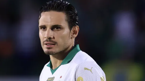 Raphael Veiga, do Palmeiras, durante partida contra o Guarani no Brinco de Ouro pelo Campeonato Paulista 2025. Foto: Marcello Zambrana / AGIF