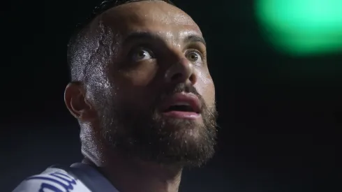 Guilherme durante partida entre Santos e São Paulo, na Vila Belmiro, pelo Campeonato Paulista