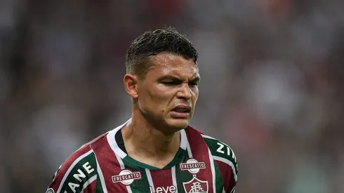 Thiago Silva jogador do Fluminense durante partida contra o Atletico-MG no estadio Maracana pelo campeonato Copa Libertadores 2024. Foto: AGIF/AGIF