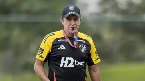 Cuca em treino do Galo. Foto: Pedro Souza / Atlético